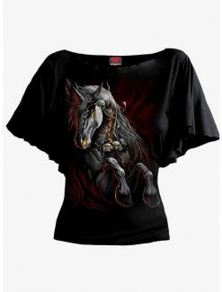 Outlet ⭐ Infernal Unicorn Batwing Sleeve Top 🛒 -HT Style Outlet Store 16698355 av1