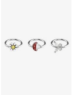 Brand new 😍 Steel Flower Mushroom & Butterfly Captive Hoop 3 Pack ⭐