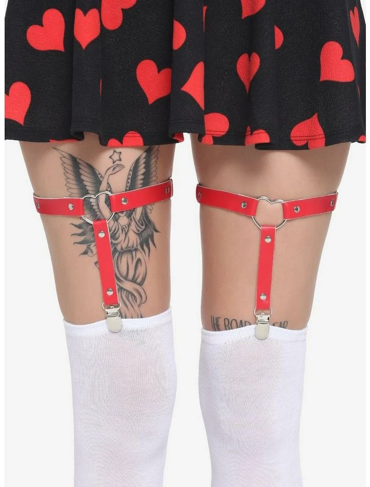 Promo ๐ Red & Silver Heart O-Ring Garter Set ๐ 3 Promo ๐ Red & Silver Heart O-Ring Garter Set ๐