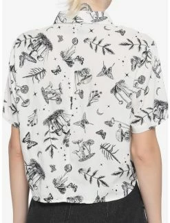 Budget 👏 Mushrooms & Butterflies Tie-Front 👧 Girls Woven Top 🌟 -HT Style Outlet Store 16821365 av2