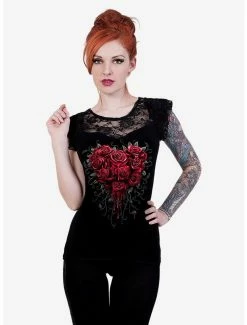 Brand new โค๏ธ Bleeding Heart Lace Layered T-Shirt โญ