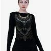 Best Sale ⌛ Raven Skull Long-Sleeve ❤️