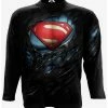Buy 🎉 Superman Ripped Detail Long-Sleeve 🛒 -HT Style Outlet Store 16828889 hi
