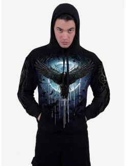 Best Pirce 🔔 Crow Moon Hoodie 🛒