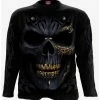 Cheap 🎁 Black Gold Skull Long-Sleeve ✔️ -HT Style Outlet Store 16834503 hi