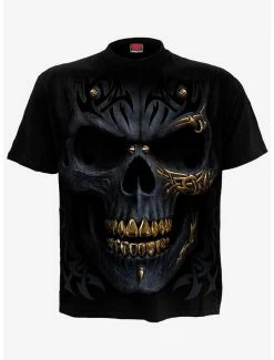 Wholesale ⌛ Black Gold Skull T-Shirt 💯
