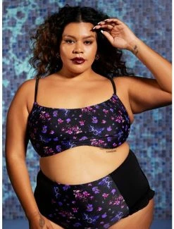 Best deal 😉 Fairies By Trick Purple Cinched Swim Top Plus Size 😉
