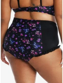 Flash Sale 😀 Fairies By Trick Purple High-Waisted Swim Bottoms Plus Size 🥰 -HT Style Outlet Store 16846193 av2