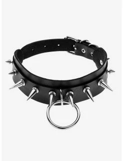 Discount 😀 Spiked O-Ring Choker 👏