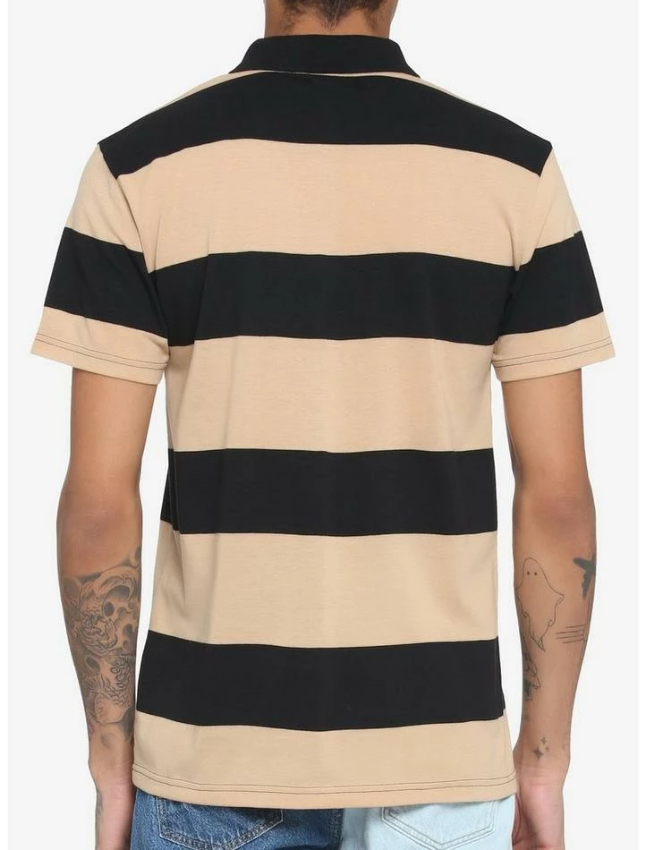 Flash Sale 🤩 Black & Tan Stripe O-Ring Zipper Polo 👚 Shirt 🎉 5 Flash Sale 🤩 Black & Tan Stripe O-Ring Zipper Polo 👚 Shirt 🎉 - Image 3