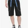 Discount 🔥 Black & Blue Chain Moto Shorts 👍 2 Discount 🔥 Black & Blue Chain Moto Shorts 👍 -HT Style Outlet Store 16906129 hi