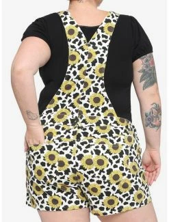 Promo 🎉 Sunflower Cow Print Shortalls Plus Size 😍 -HT Style Outlet Store 16908878 av2
