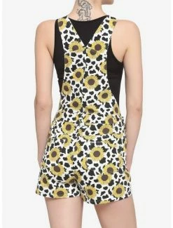 Deals ❤️ Sunflower Cow Print Shortalls 😉 -HT Style Outlet Store 16909067 av2