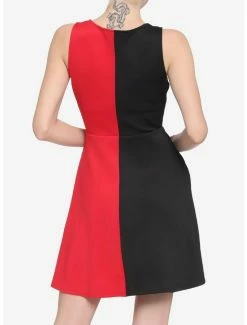Best Pirce ⭐ Red & Black Split Skater 👗 Dress 👏 -HT Style Outlet Store 16916199 av2