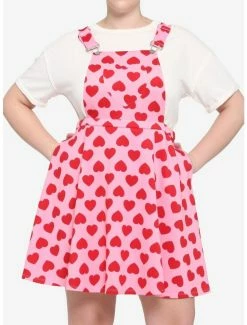 Best Sale ✨ Pink & Red Heart 👗 Skirtall Plus Size 🔥