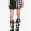 Hot Sale 🧨 Black & Pink Plaid Split Chain 👗 Skirt 🥰 -HT Style Outlet Store 16916577 hi