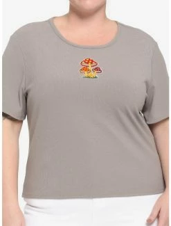 Flash Sale 😍 Embroidered Mushrooms 👧 Girls Baby T-Shirt Plus Size 👏