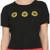 Cheapest ⭐ Embroidered Sunflower 👧 Girls Crop Baby T-Shirt 🌟