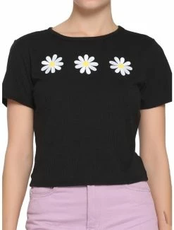 Best reviews of 💯 Embroidered Daisy 👧 Girls Crop Baby T-Shirt ✔️