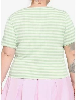 Promo ✔️ Frog Mushroom Stripe 👧 Girls Crop Baby T-Shirt Plus Size 😀 -HT Style Outlet Store 16965148 av2
