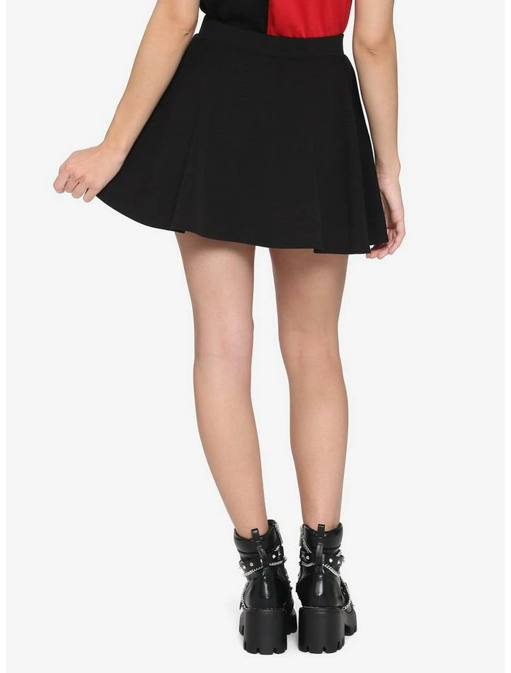 Promo ⭐ Black Hook-And-Eye Skater 👗 Skirt 👏 4 Promo ⭐ Black Hook-And-Eye Skater 👗 Skirt 👏 - Image 2