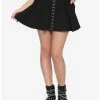 Promo ⭐ Black Hook-And-Eye Skater 👗 Skirt 👏 -HT Style Outlet Store 16966664 hi