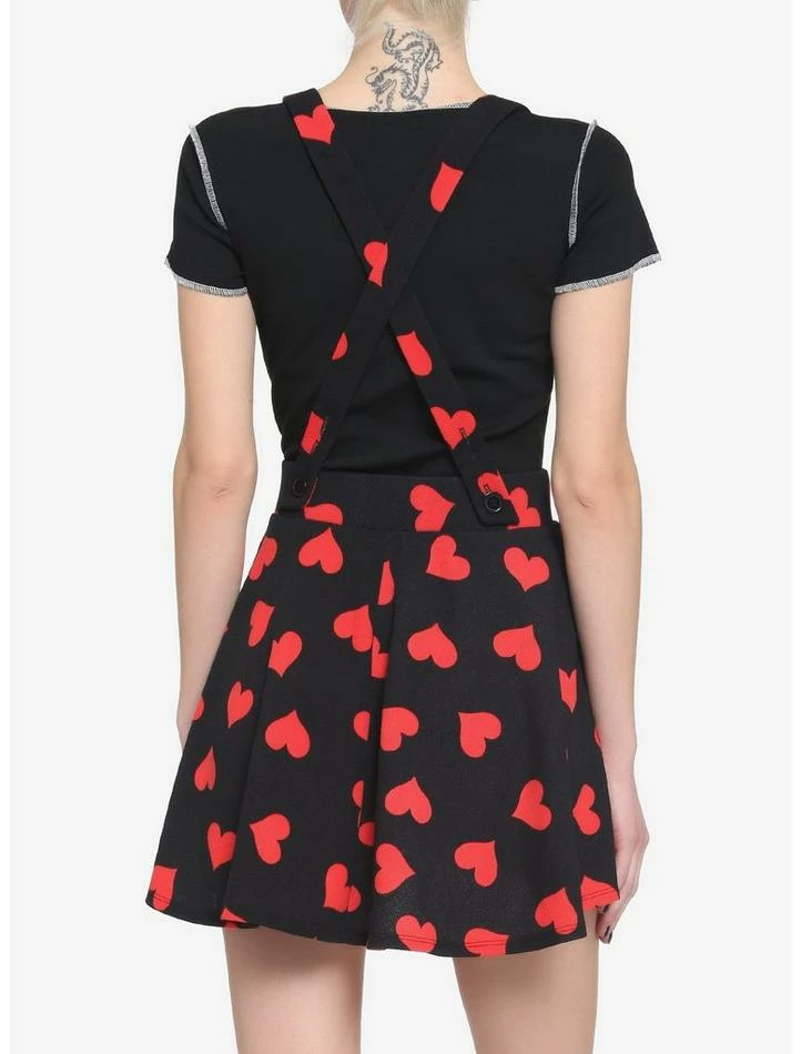 Outlet โจ Red Hearts Black Suspender ๐ Skirt ๐งจ 5 Outlet โจ Red Hearts Black Suspender ๐ Skirt ๐งจ - Image 3