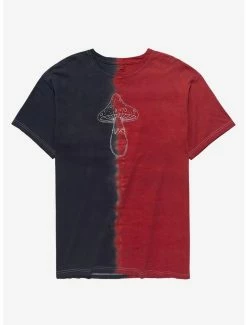 Best reviews of 👍 Black & Red Split Mushroom T-Shirt 🎉