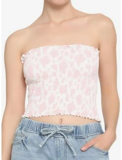 Top 10 🤩 Pink Cow Print Smocked 👧 Girls Tube Top ⭐
