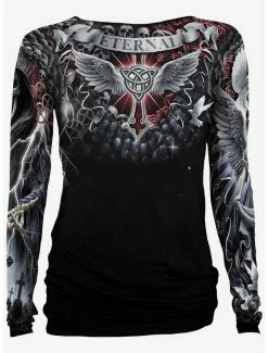 Outlet 👏 Life And Death Cross Allover Oversized Top ✔️ -HT Style Outlet Store 17035082 av2