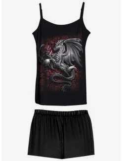 Outlet โญ Wyvern 4 PC Gothic Pajama Set ๐ 7 Outlet โญ Wyvern 4 PC Gothic Pajama Set ๐ -HT Style Outlet Store 17035228 av2