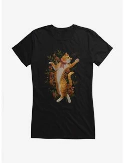 Coupon 😉 Cottage Core Erin Eavy Nature Cat 👧 Girls T-Shirt ✔️ -HT Style Outlet Store 17048986 hi