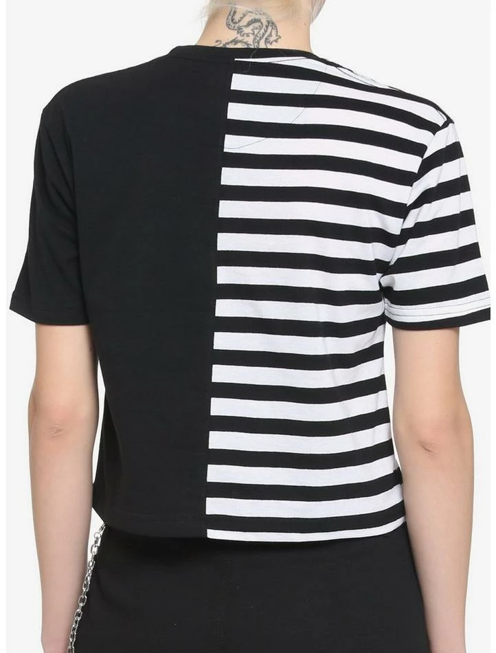 Top 10 ๐ Black & White Stripe Split ๐ง Girls Boxy Crop T-Shirt ๐ฅฐ 5 Top 10 ๐ Black & White Stripe Split ๐ง Girls Boxy Crop T-Shirt ๐ฅฐ - Image 3