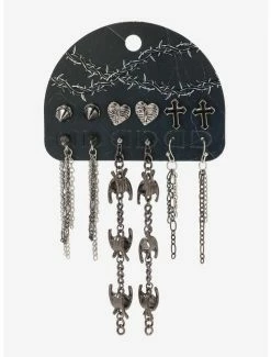 Wholesale ⌛ Barbed Wire Chain Earring Set 💯 -HT Style Outlet Store 17062337 av1