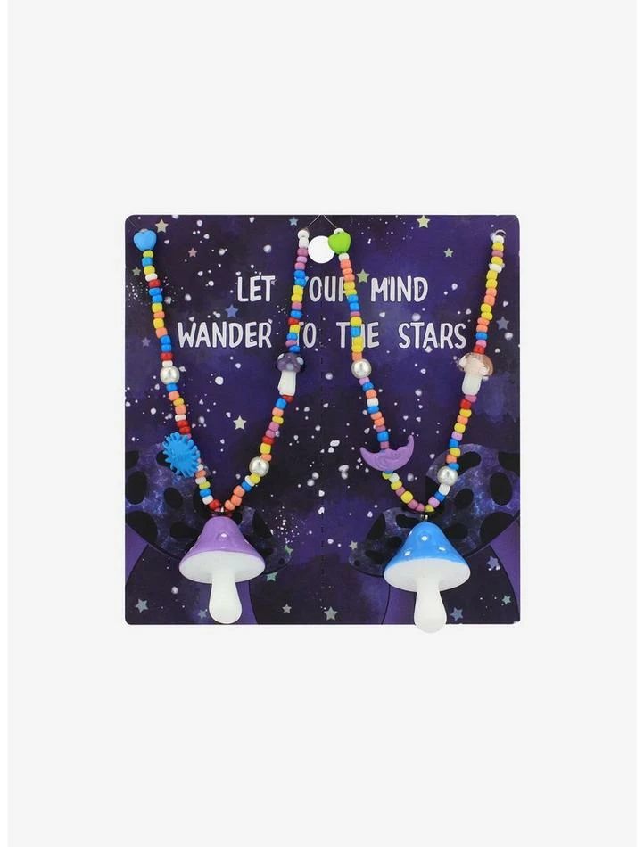 Cheapest π₯ Celestial Mushroom Beaded Best Friend Necklace Set 𧨠3 Cheapest π₯ Celestial Mushroom Beaded Best Friend Necklace Set π§¨