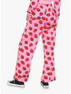 Outlet 🎉 Pink Velour Strawberry 👧 Girls Lounge Pants 🎉 -HT Style Outlet Store 17062635 av2