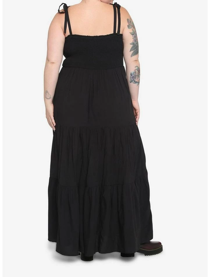 Cheapest 🔔 Black Smock Tiered Midi 👗 Dress Plus Size 🛒 5 Cheapest 🔔 Black Smock Tiered Midi 👗 Dress Plus Size 🛒 - Image 3