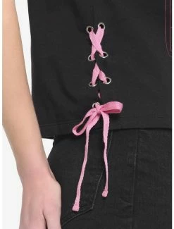 Promo ✨ Sakura Moon Tarot Card Lace-Up 👧 Girls T-Shirt 😉 -HT Style Outlet Store 17102285 av2