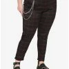 Budget 🌟 Red & Black Grid Pants With Detachable Chain Plus Size 🌟 -HT Style Outlet Store 17104579 hi
