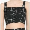 Brand new 😍 Black & White Grid 👧 Girls Crop Tank Top 🧨 -HT Style Outlet Store 17105076 hi