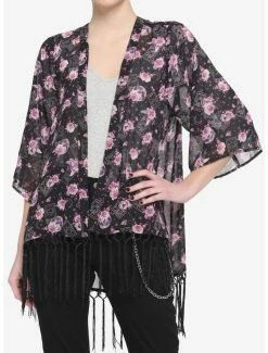 Best reviews of 🔥 Tarot Night Floral Chiffon Fringe Short Duster 😀