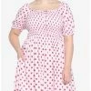 Deals 🧨 Pink Strawberry Smocked 👗 Dress Plus Size 🤩 -HT Style Outlet Store 17106905 hi