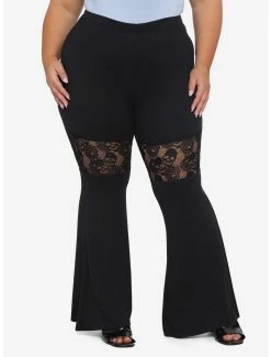 Top 10 ✔️ Skull Rose Lace Flared Leggings Plus Size 🎉