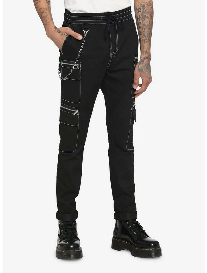 Flash Sale 🥰 Black Contrast Stitch Jogger Pants 🔔 3 Flash Sale 🥰 Black Contrast Stitch Jogger Pants 🔔