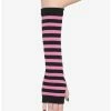 Best Sale 👏 Pink & Black Stripe Arm Warmers 🔔 -HT Style Outlet Store 17130467 hi