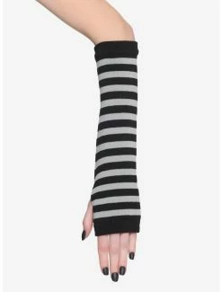 Promo 🎉 Grey & Black Stripe Arm Warmers 😉 -HT Style Outlet Store 17130469 av1