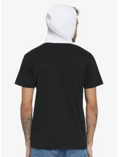 New 🎉 Black & White Hooded Twofer T-Shirt 🤩 -HT Style Outlet Store 17171498 av2