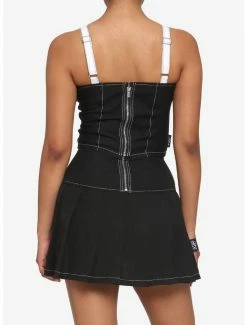 Brand new 🔥 Royal Bones By Tripp White Straps Sweetheart 👧 Girls Crop Tank Top 💯 -HT Style Outlet Store 17174425 av2