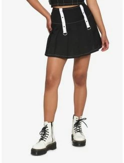 Best Sale 😍 Royal Bones By Tripp White Straps Pleated 👗 Skirt 🥰