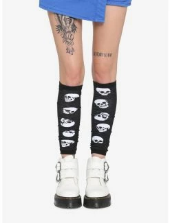 Best Sale 🎉 Black & White Skull Leg Warmers ✨